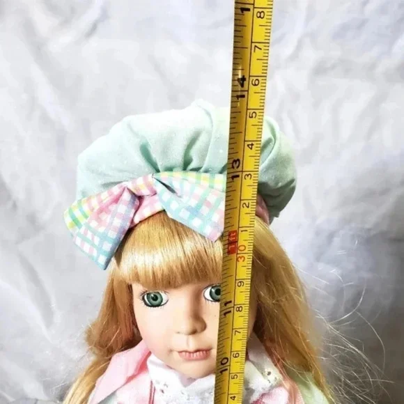 VINTAGE | Porcelain Doll sz 14" Tall - Picture 9 of 9